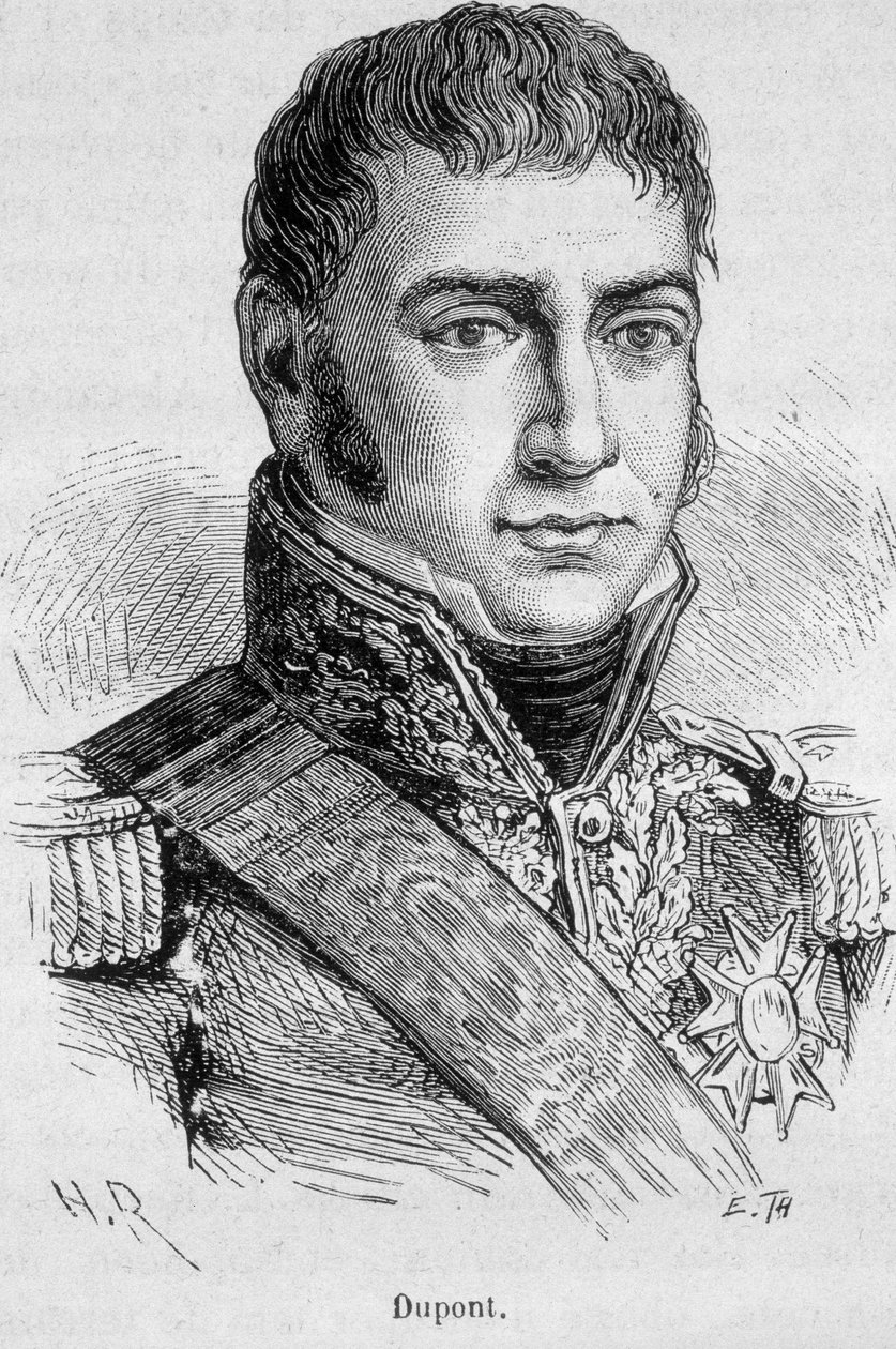 صورة لبيير أنطوان دوبون دي ليتانغ (1765 - 1838) ، الجنرال الفرنسي - في "" L'Histoire de France "" لهنري مارتن بواسطة المدرسة الفرنسية