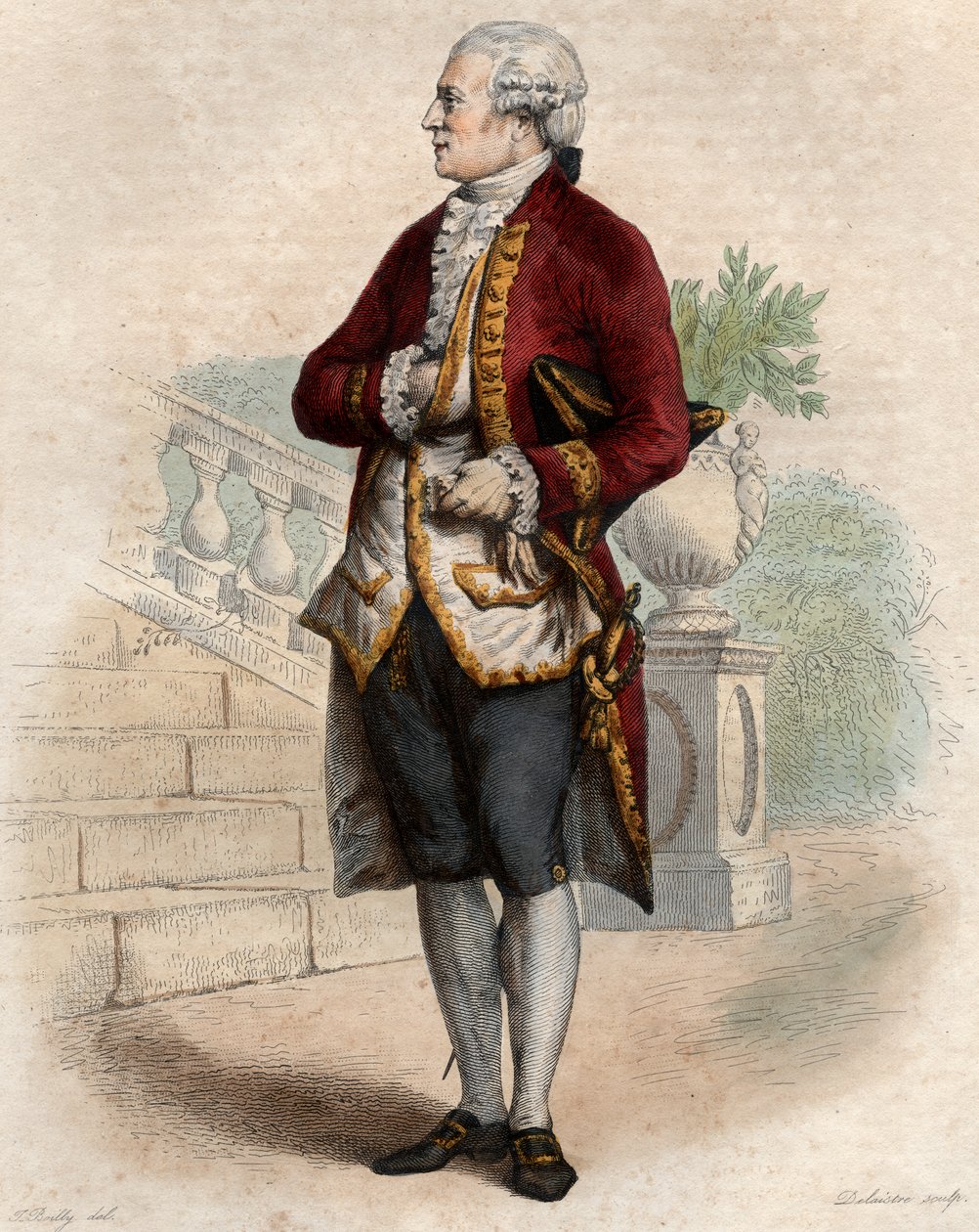 صورة لبيير أوجوستين كارون دي بومارشيه (1732-1799) ، صانع ساعات ومخترع وموسيقي ودبلوماسي وكاتب فرنسي. بواسطة المدرسة الفرنسية