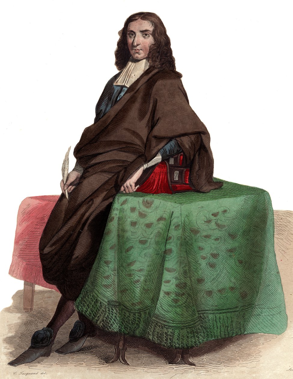 صورة لبيير بايل (1647-1706) ، الفيلسوف والكاتب الفرنسي. بواسطة المدرسة الفرنسية