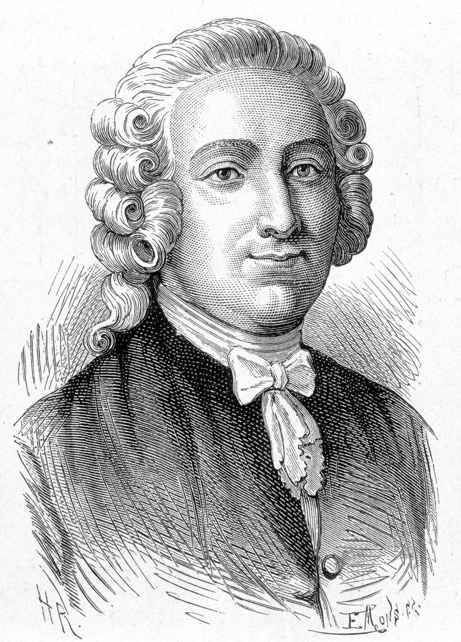 صورة شخصية لبيير جوزيف ماككير (1718 - 1784) ، الكيميائي والطبيب الفرنسي - في ألبوم دي لا ساينس ؛ علماء لامعون الاكتشافات العظيمة "" "1896. بواسطة المدرسة الفرنسية