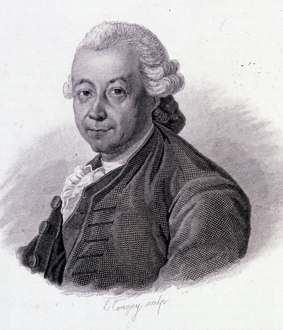 Portrait of Pierre Pepper (1719-1786), French explorer - in “” Portraits of useful men”” بواسطة المدرسة الفرنسية