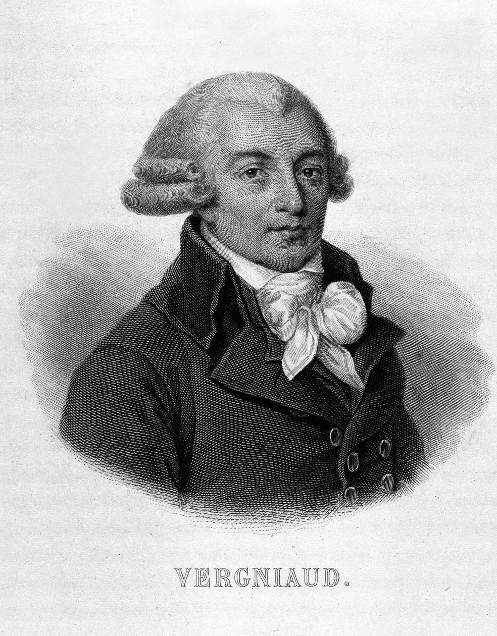 صورة لبيير فيكتوريان فيرجنود (1753-1793) ، سياسي فرنسي. - في "" Revolution francaise "بقلم تيير بواسطة المدرسة الفرنسية