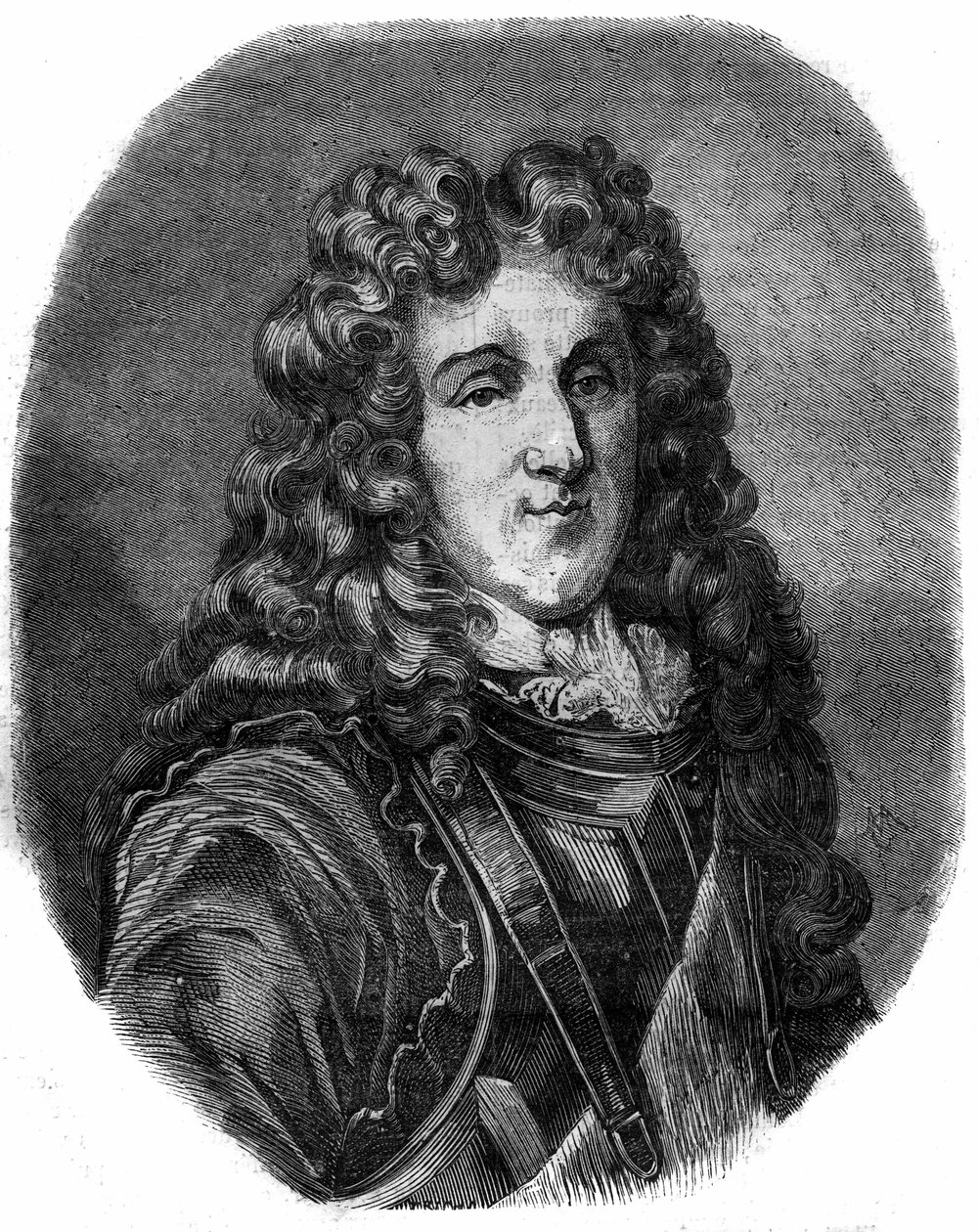 صورة للأمير يوجين فرانسوا أمير سافوي (1663-1736). نقش في "Histoire des Papes-Rois-Queen and Empereurs عبر القرون" بقلم موريس لاتشاتر بواسطة المدرسة الفرنسية