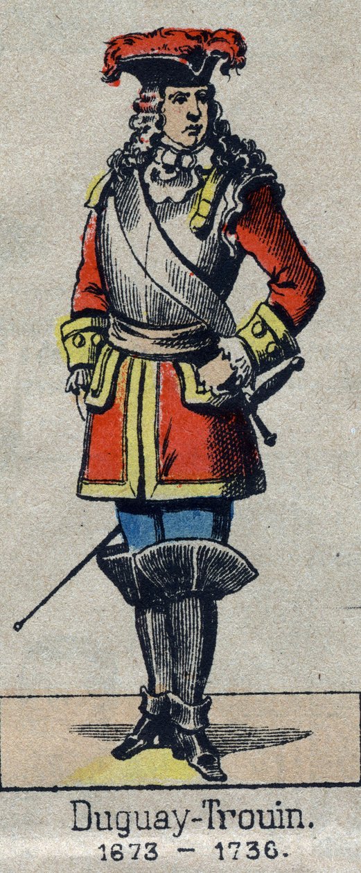 صورة لرينيه دوجواي تروين (دوجواي-تروين) (رينيه تروين دو غيو ديت) (1673-1736) بحار فرنسي. صورة إبينال من نهاية القرن التاسع عشر. بواسطة المدرسة الفرنسية