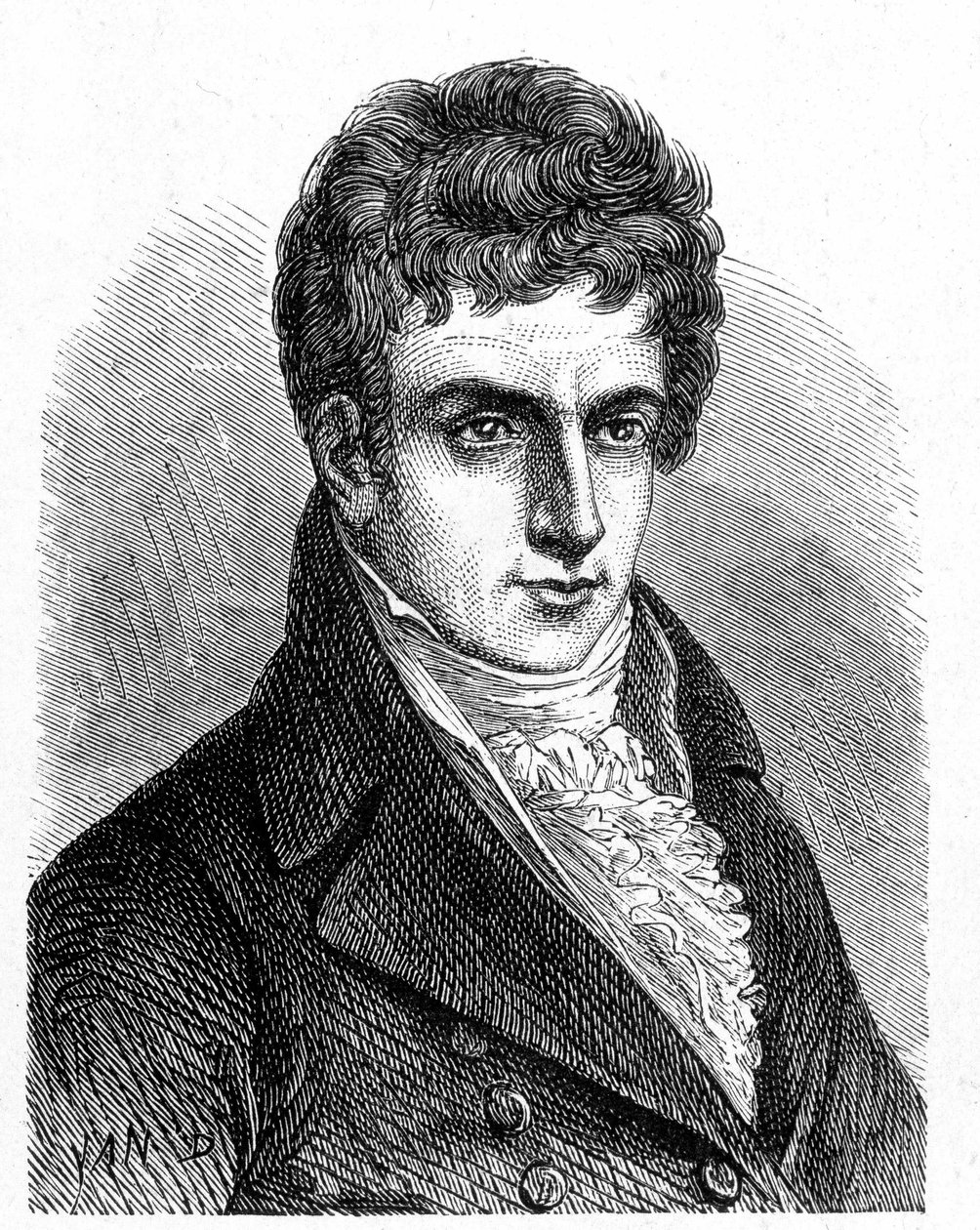 صورة لروبرت فولتون (1765 - 1815) ، ميكانيكي أمريكي بنى أول غواصة مروحية - في ألبوم العلوم ؛ علماء لامعون الاكتشافات العظيمة "" "1896. بواسطة المدرسة الفرنسية
