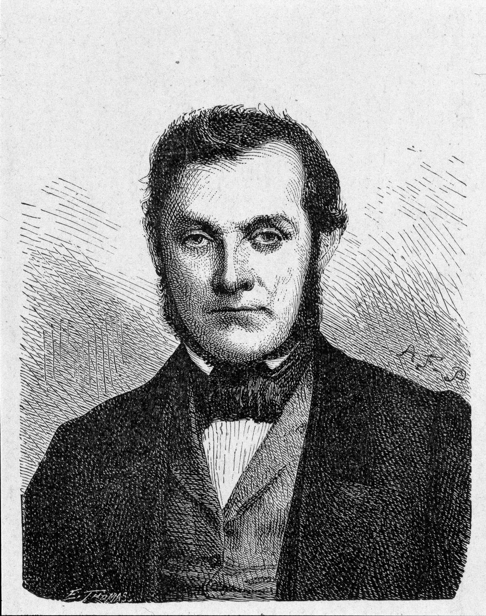صورة لروبرت فيلهلم بنسن (1811 - 1899). الكيميائي الألماني. - في "" ألبوم العلوم ؛ علماء لامعون الاكتشافات العظيمة "" "1896. بواسطة المدرسة الفرنسية