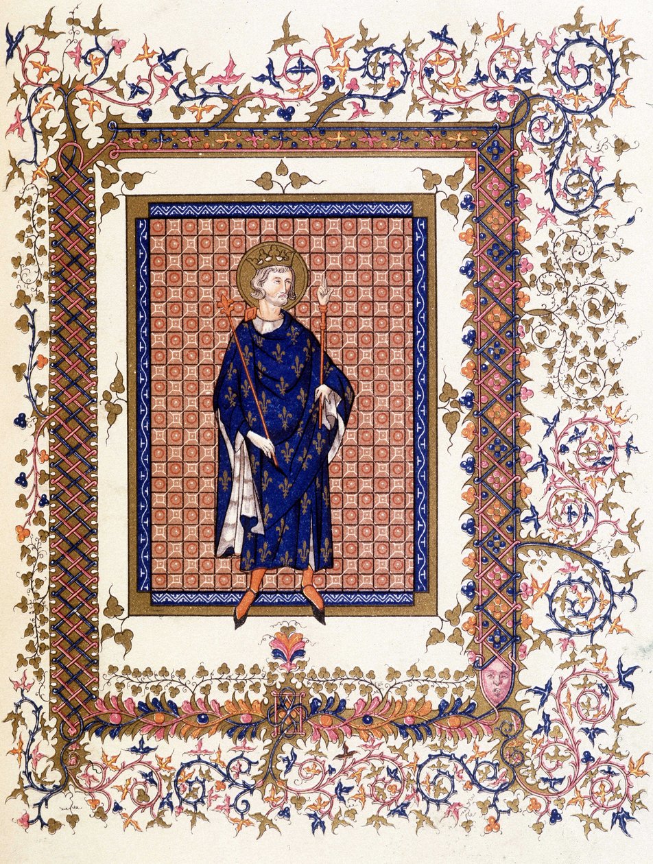 Portrait of Saint Louis - from miniature 16th century بواسطة المدرسة الفرنسية