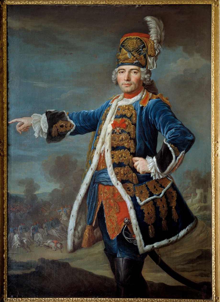 صورة لسيمون كلود دي غراسين دي جلاتيني (؟ -1776) لوحة للمدرسة الفرنسية. 1744 باريس ، متحف أرمي بواسطة المدرسة الفرنسية