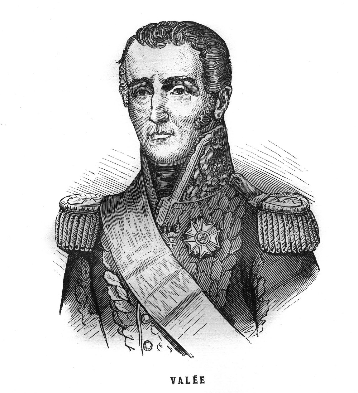 صورة سيلفان تشارلز ، كونت فالي (1773-1846) ، مارشال فرنسا. نقش في "Les Illustrations De L'armee Francaise de 1789 a 1880" بواسطة المدرسة الفرنسية