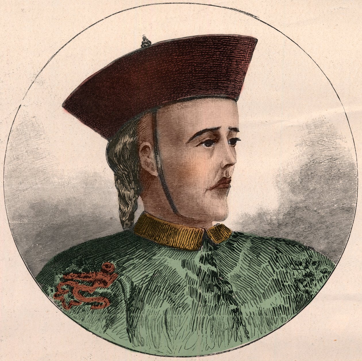 صورة لغوانغشو ، إمبراطور الصين (1871-1908). بواسطة المدرسة الفرنسية