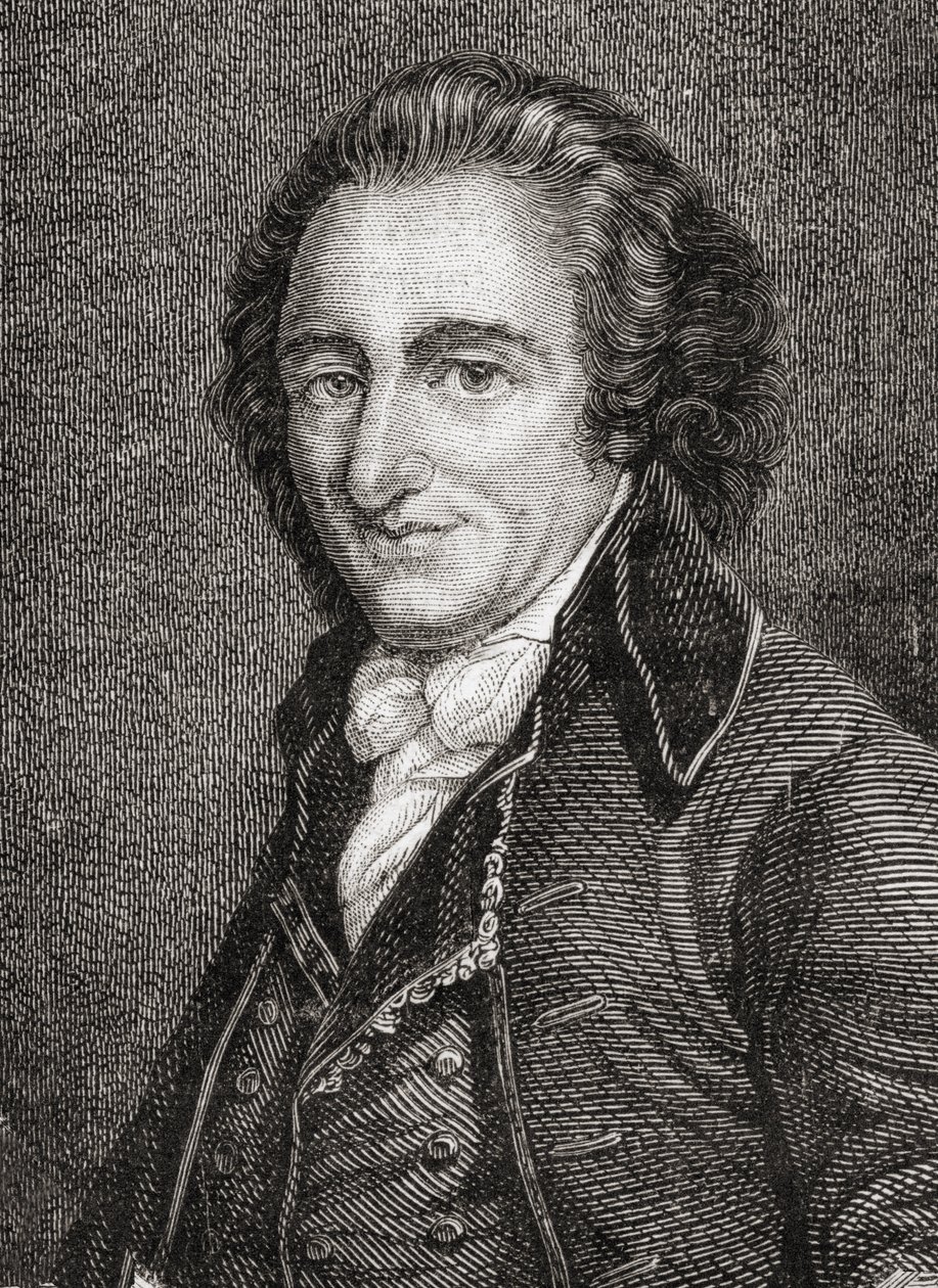 صورة توماس باين (1737-1809) (النقش) بواسطة المدرسة الفرنسية