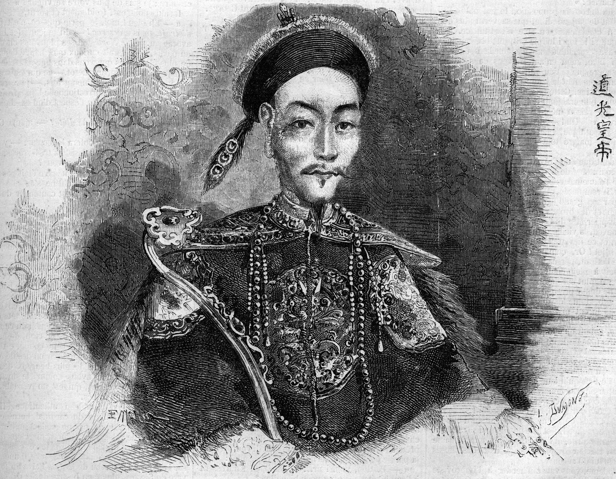 صورة Toa Kwang (Toa-Kwang أو Daoguang) (1782-1850) ، إمبراطور الصين في عهد أسرة تشينغ. نقش في "" Le Monde Illustré "" رقم 136 بتاريخ 19 نوفمبر 1859. بواسطة المدرسة الفرنسية