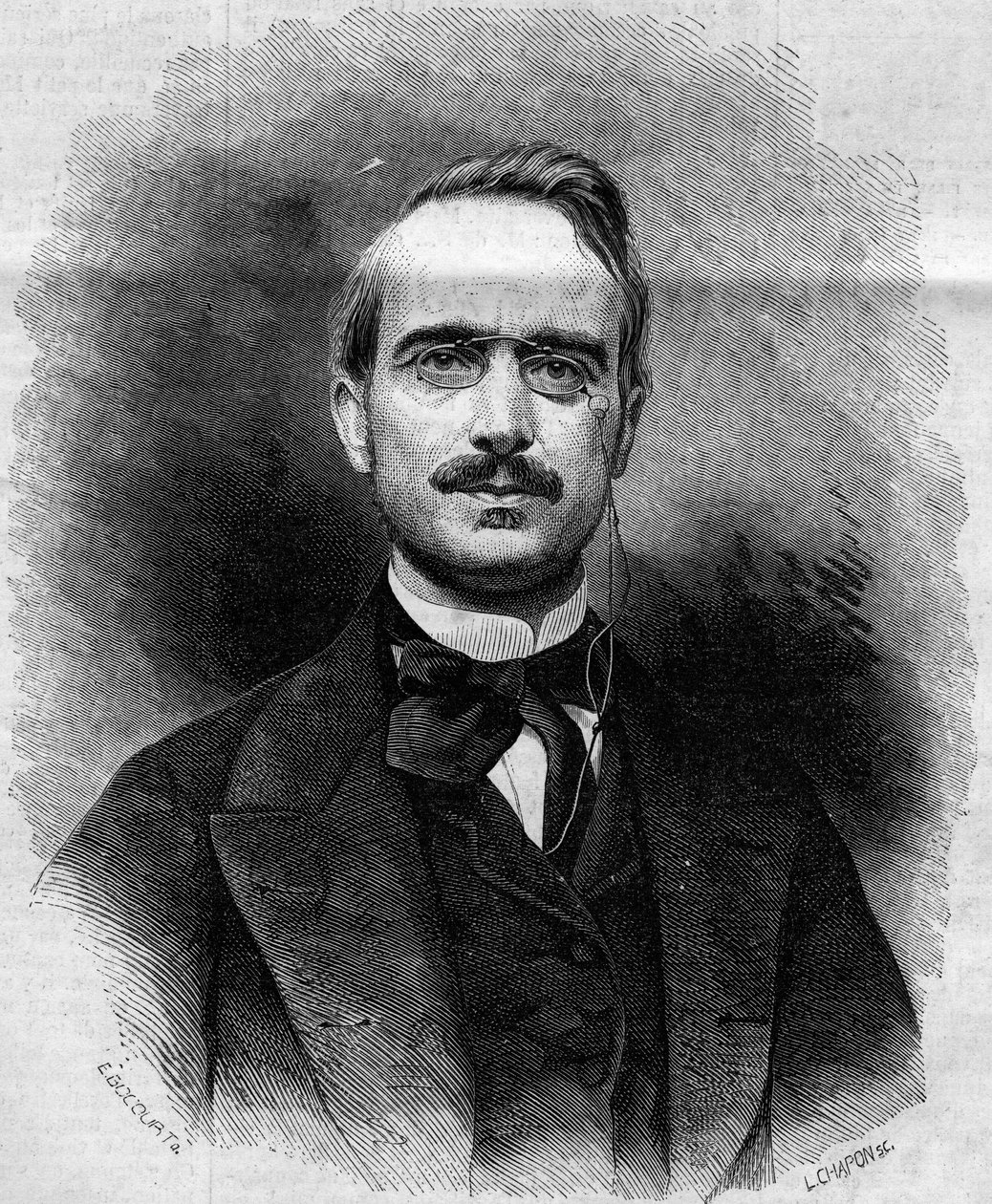 صورة لأوربانو (أوربان) ، الكونت راتزي (1808-1873) ، سياسي إيطالي. نقش في "" Le Monde Illustré "" رقم 258 بتاريخ 22 مارس 1862. بواسطة المدرسة الفرنسية