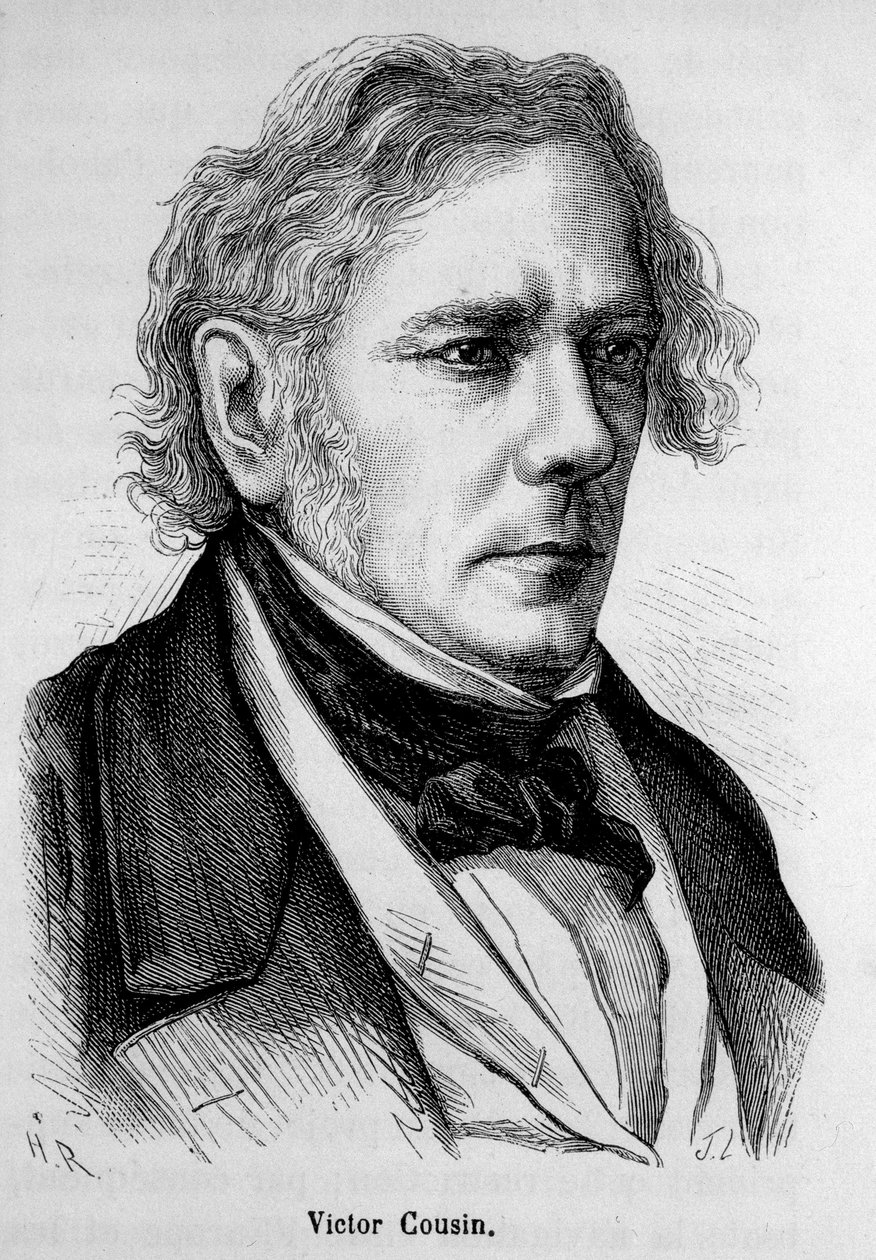 صورة للفيلسوف الفرنسي فيكتور كوزان (1792-1867) - في "L'Histoire de France" "لهنري مارتن بواسطة المدرسة الفرنسية