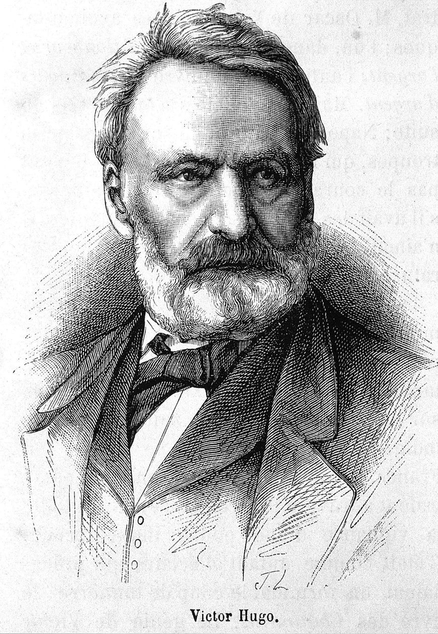 صورة لفيكتور هوغو (1802 - 1885) - في "" تاريخ فرنسا "بواسطة هنري مارتن بواسطة المدرسة الفرنسية