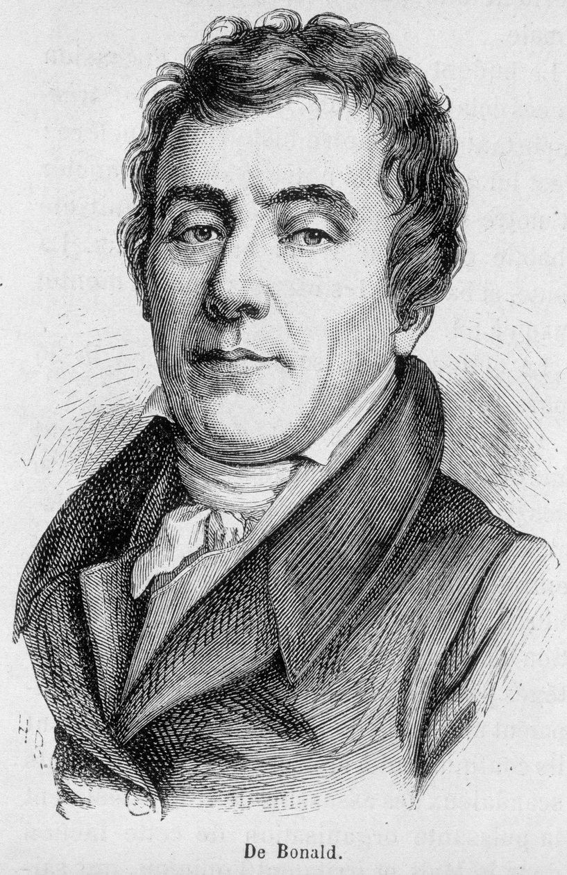 Portrait of Viscount Louis de Bonald (1754 - 1840), French political writer - in “L