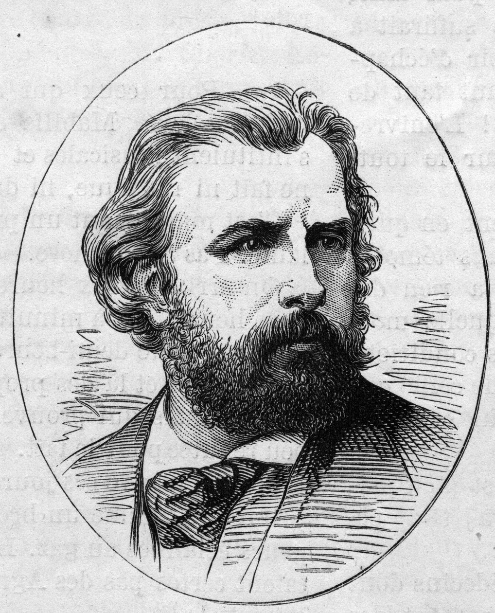 صورة لوليام أدولف بوجيرو (1825-1905) ، رسام فرنسي. نقش في "" Le Monde Illustré "" رقم 890 بتاريخ 2 مايو 1874. بواسطة المدرسة الفرنسية