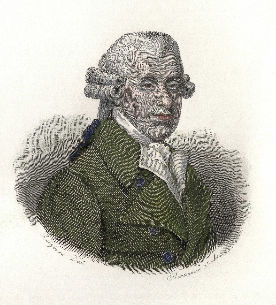 صورة ويليام هاوز (1736-1808) ، طبيب إنجليزي. في "" صور الرجال النافعين "" بواسطة المدرسة الفرنسية