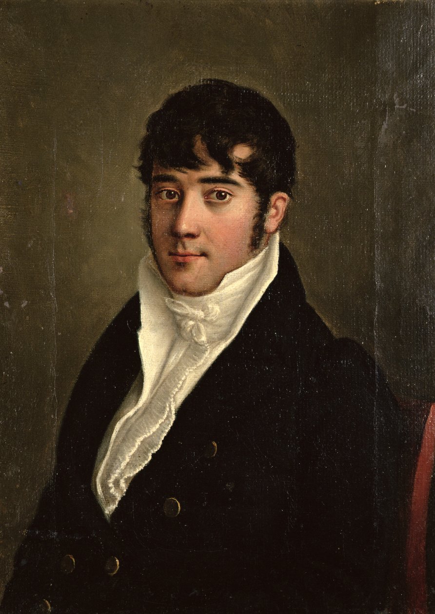 صورة رجل جالس ، حوالي عام 1825 بواسطة المدرسة الفرنسية