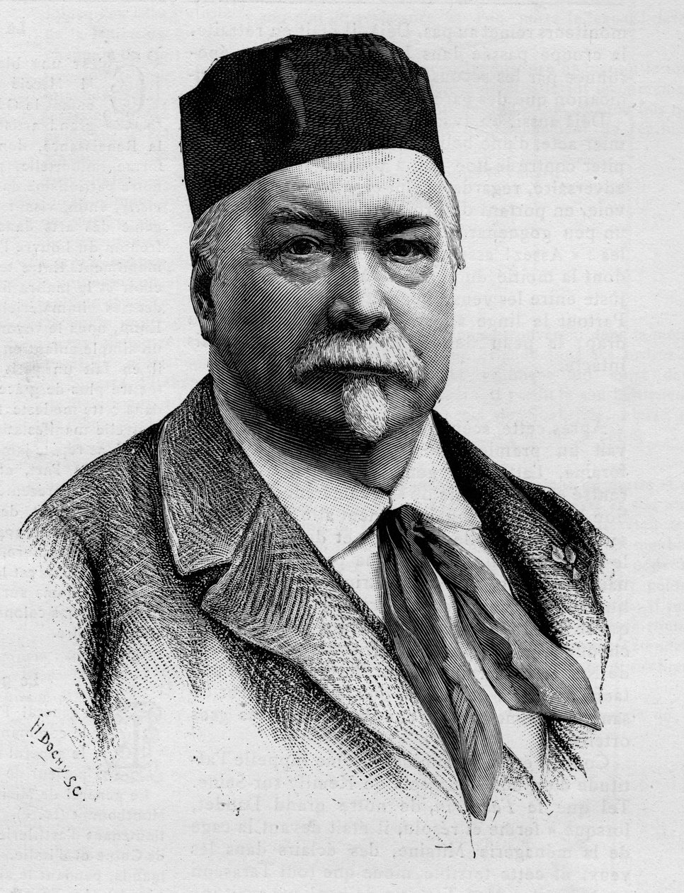 صورة للصحفي والروائي Adolphe Monnot de Balathier de Bragelonne ، الذي توفي عام 1888. بواسطة المدرسة الفرنسية
