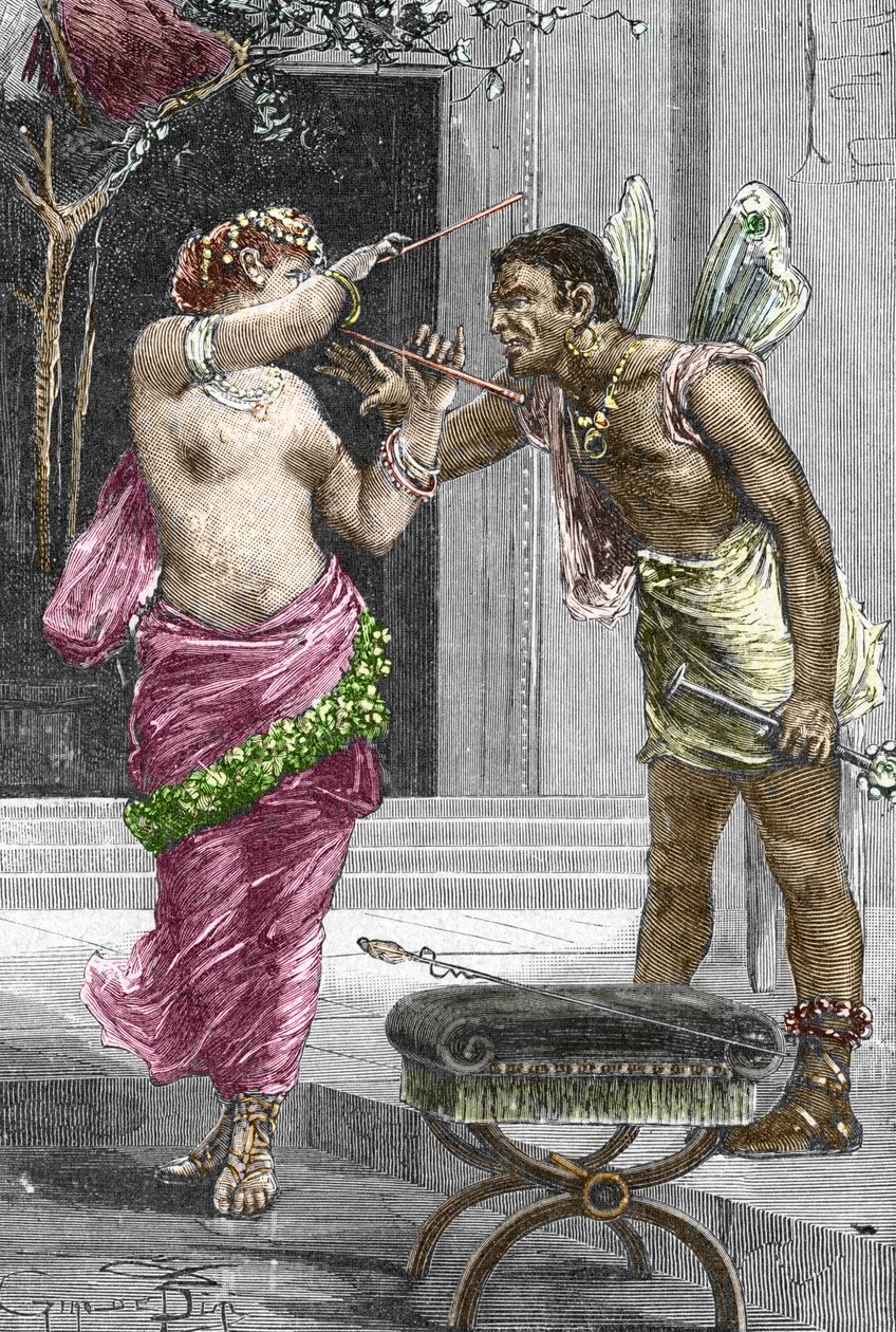 صورة المحظية والممثلة ، ثيودورا ، قبل زفافها مع الإمبراطور جستنيان الأول ، 1888 بواسطة المدرسة الفرنسية