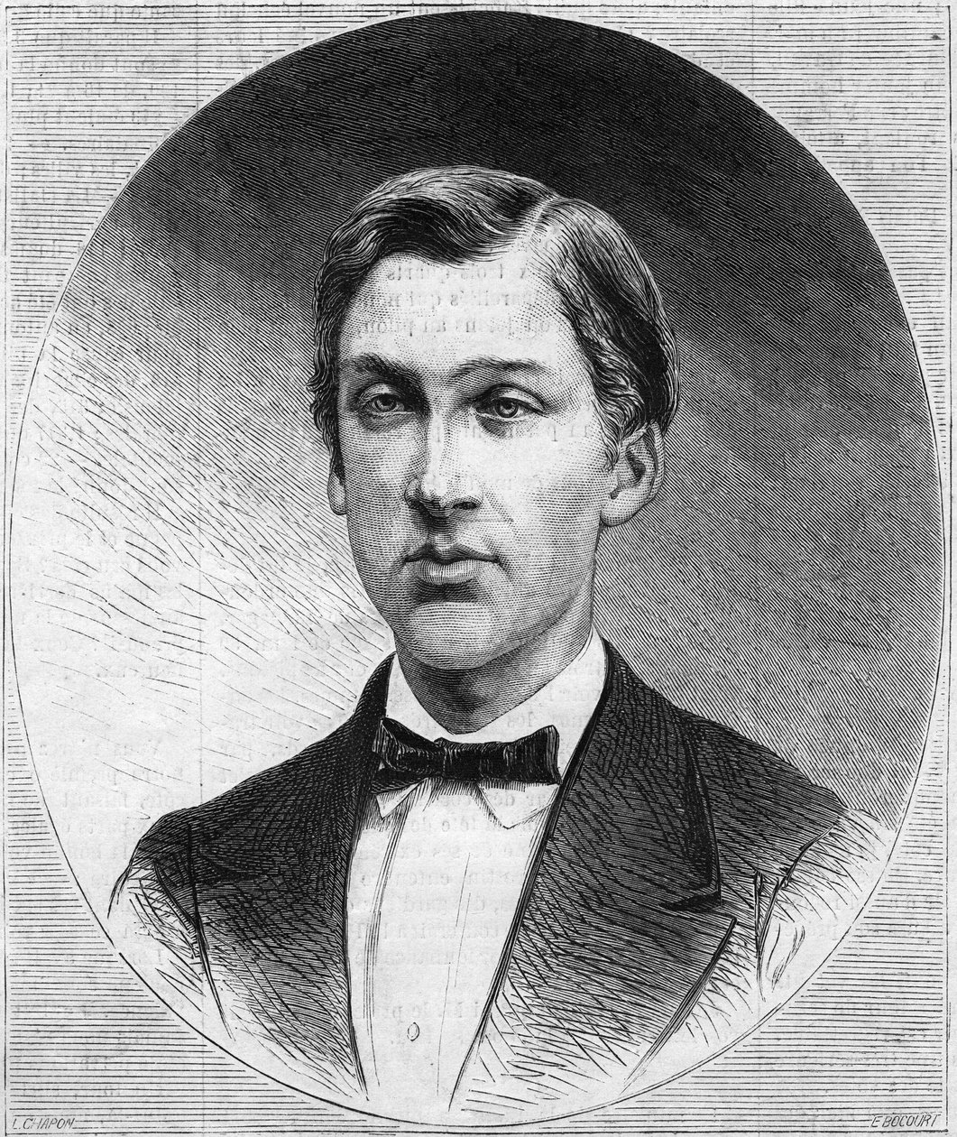 صورة لدوق لويس ماري فيليب دورلينز (1854-1872). نقش في "" Le Monde Illustré "" رقم 799 بتاريخ 3 أغسطس بواسطة المدرسة الفرنسية