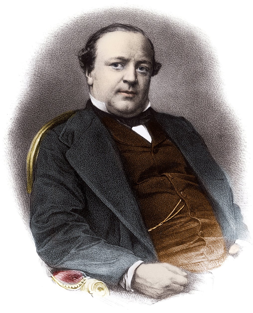 صورة للمحامي الفرنسي تشارلز ألكسندر لاشود (1818-1882) - نقش من القرن التاسع عشر مجموعة خاصة بواسطة المدرسة الفرنسية
