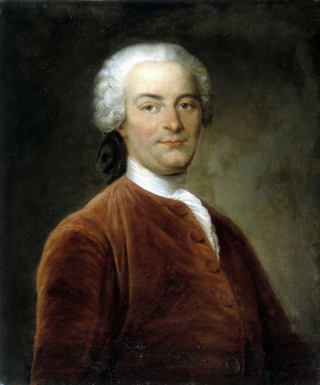 صورة للروائي والأخلاقي الفرنسي تشارلز بينوت دوكلوس (1704-1772) ، عمدة دينان. لوحة من القرن الثامن عشر محفوظة في متحف دينان. بواسطة المدرسة الفرنسية