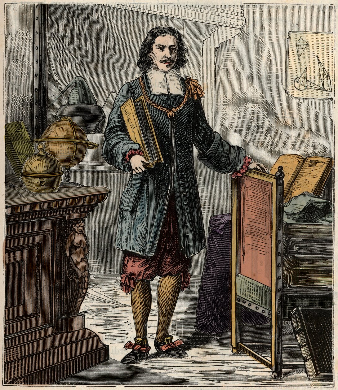صورة للمهندس والفيزيائي الألماني أوتو فون جويريك (1602-1686) - صورة لأوتو فون جويريك (أوتو دي جويريك بواسطة المدرسة الفرنسية