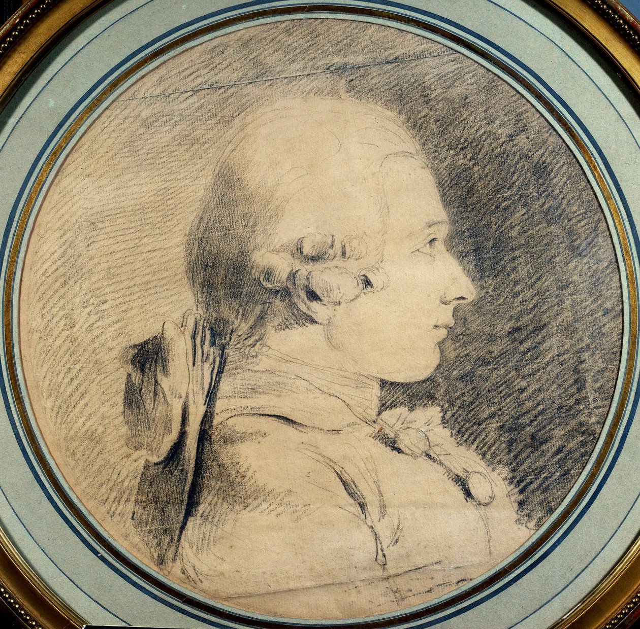 صورة للماركيز دو ساد (1740-1814) رسم مجهول. مجموعة خاصة من القرن الثامن عشر بواسطة المدرسة الفرنسية