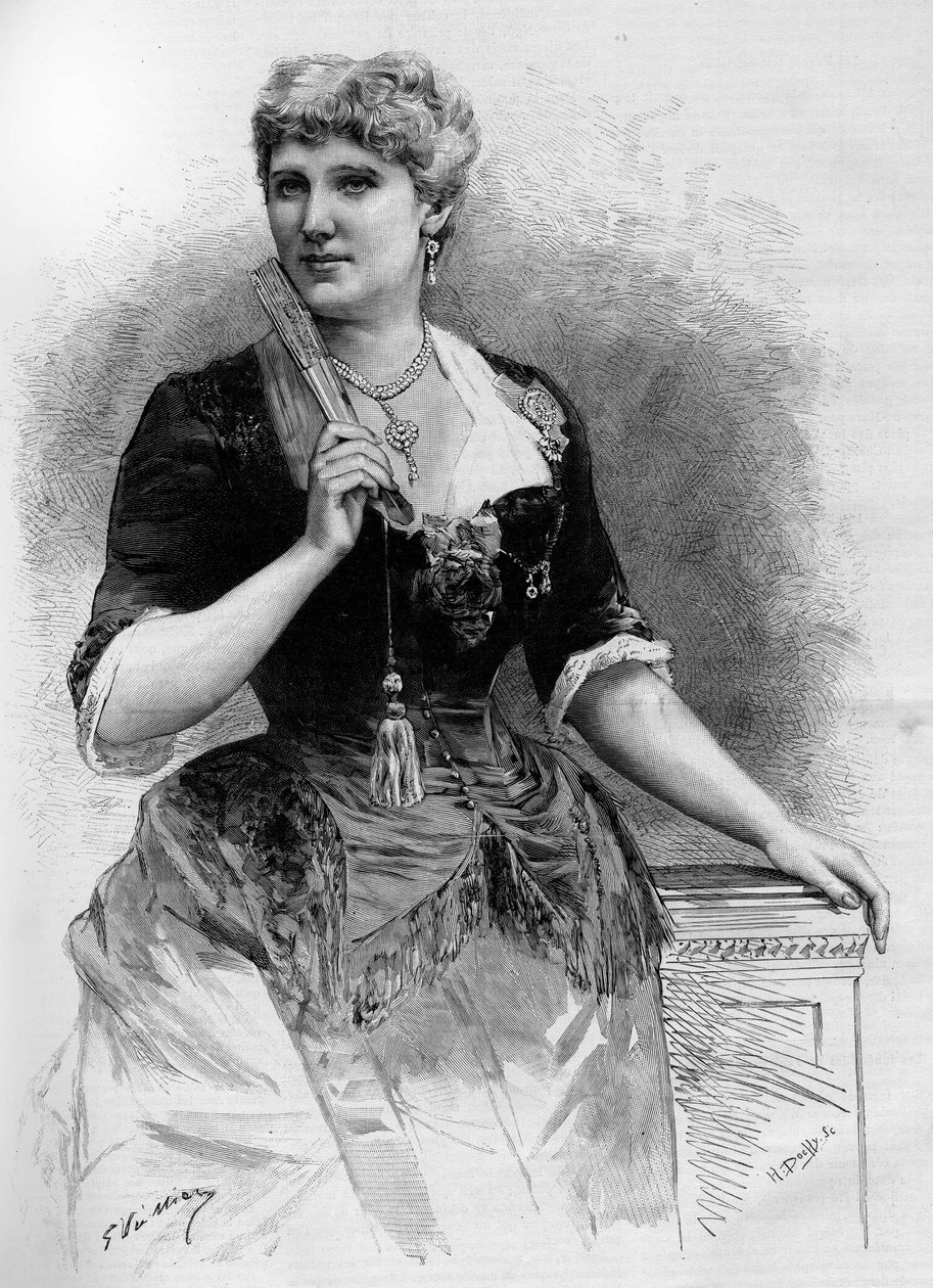 صورة للسوبرانو السويدية كريستين نيلسون (1843-1921) ، في العالم المصور 1887. بواسطة المدرسة الفرنسية