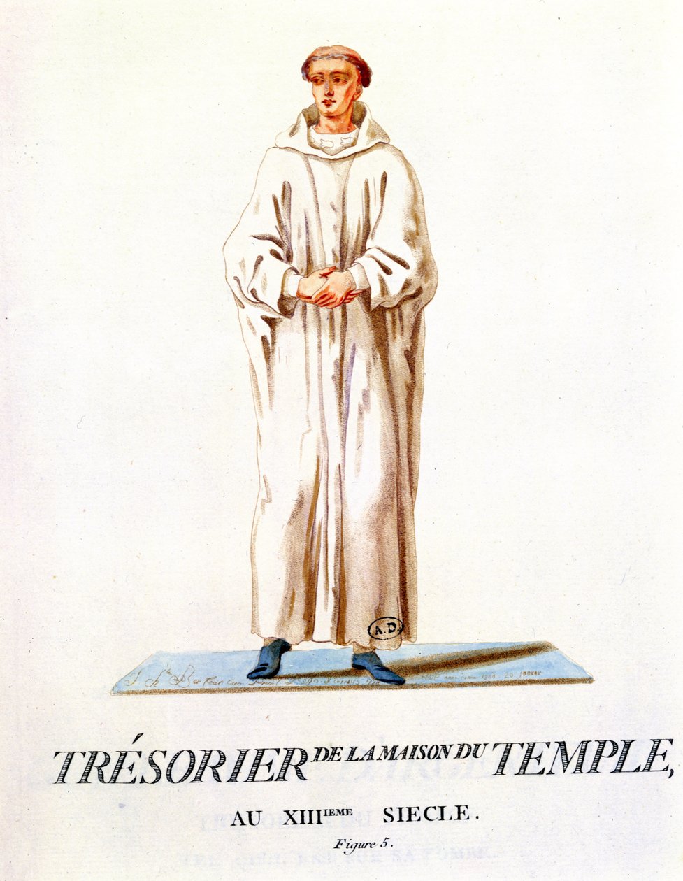 صورة لأمين صندوق بيت الهيكل ، 1786 (مرحاض على ورق) بواسطة المدرسة الفرنسية