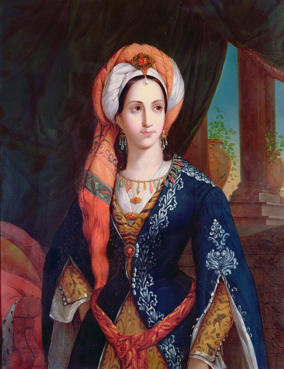 صورة الممثلة Mlle Rachel في دور Roxanne للمسرحية ، Bajazet بواسطة Jean Racine (1639-99) بواسطة المدرسة الفرنسية