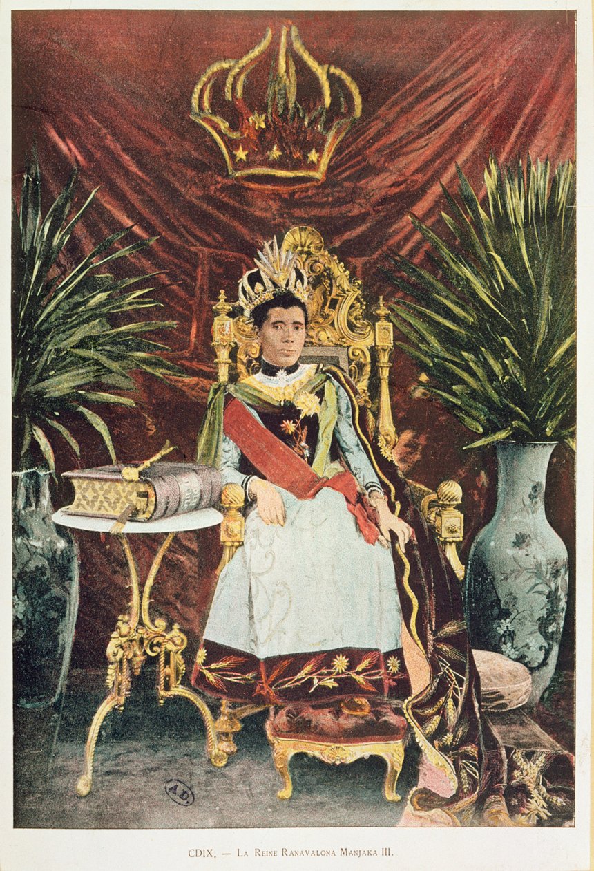 صورة الملكة الأخيرة في مدغشقر ، رانافالونا الثالث (1862-1917) ، أواخر القرن التاسع عشر بواسطة المدرسة الفرنسية