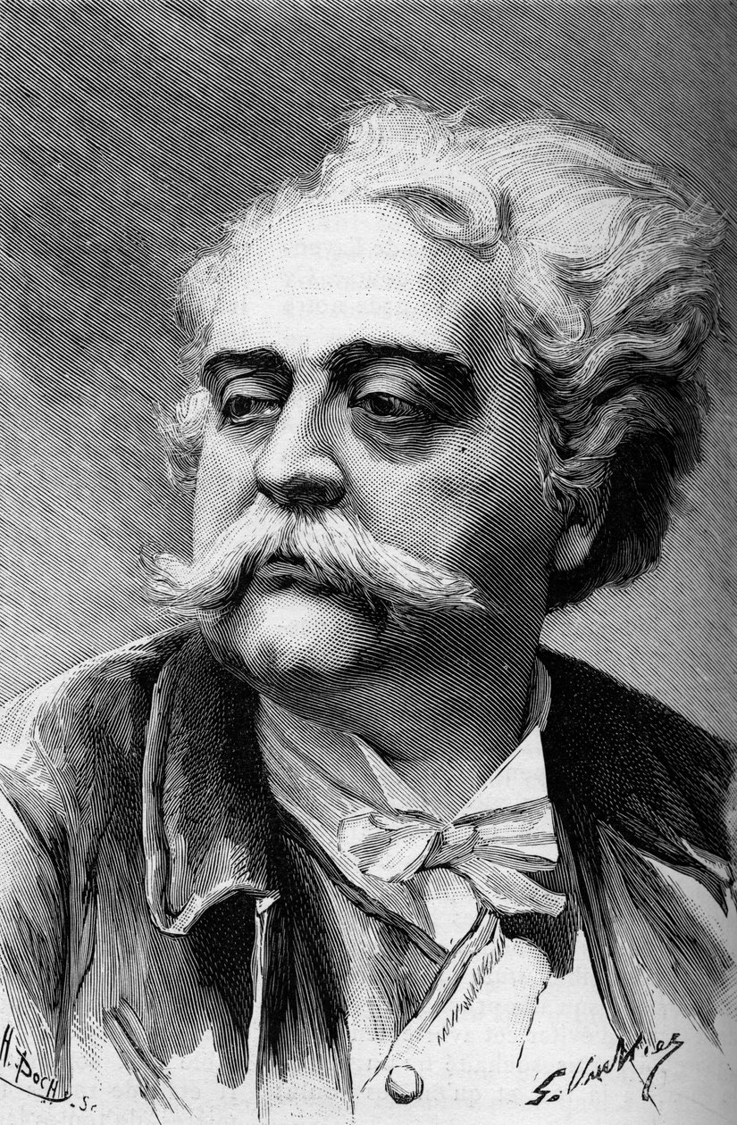 صورة للرسام والنحات ألبرت إرنست كارير بيلوز (1824-1887) ، في العالم المصور 1887. بواسطة المدرسة الفرنسية