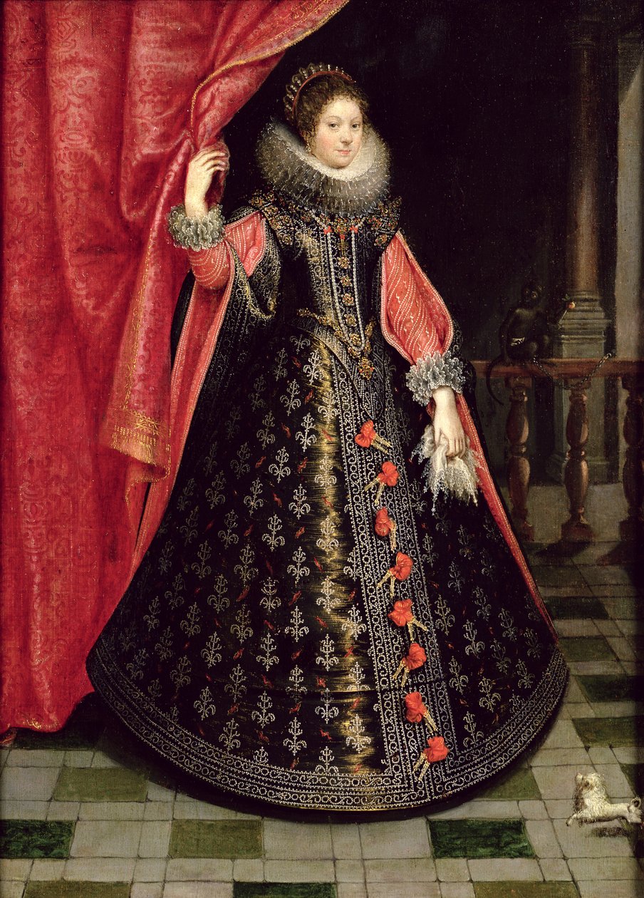 من المفترض أن تكون الصورة هنريتا ماريا من فرنسا (1609-69) ، بعد عام 1625 بواسطة المدرسة الفرنسية