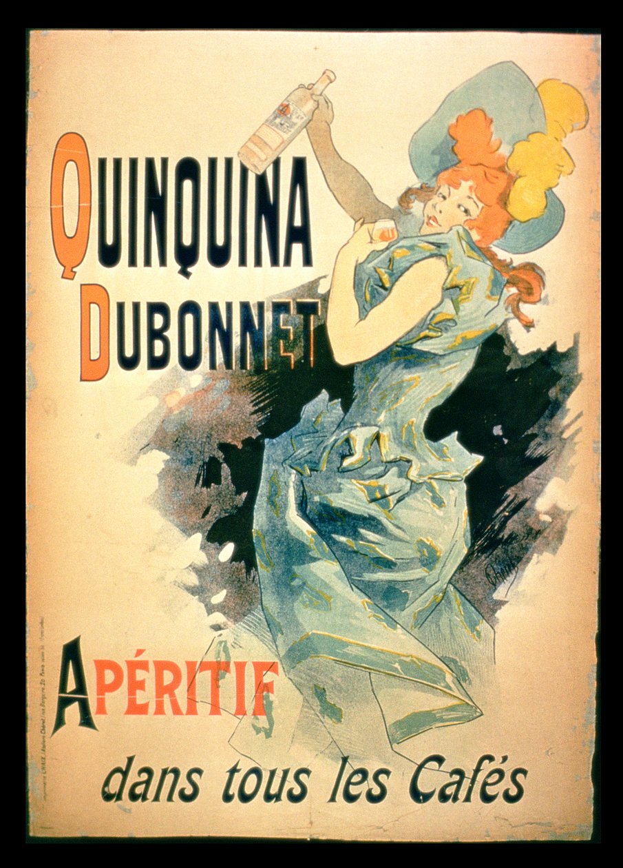 إعلان ملصق Quinquina بواسطة Dubonnet بواسطة المدرسة الفرنسية