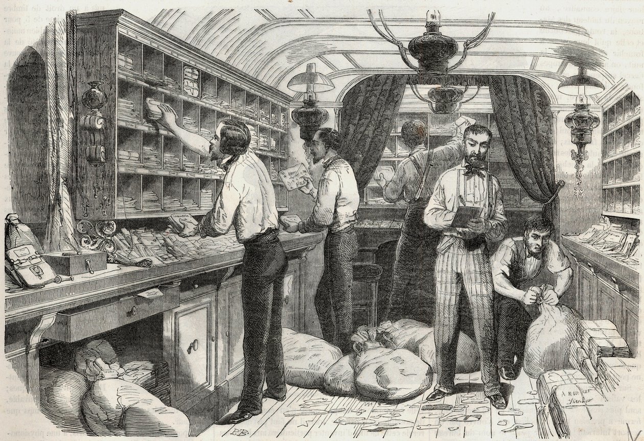 المشاركات: interieur du bureau ambulant - نقش في "Tableau-de-Paris" بواسطة Edmond Texier 1852 بواسطة المدرسة الفرنسية