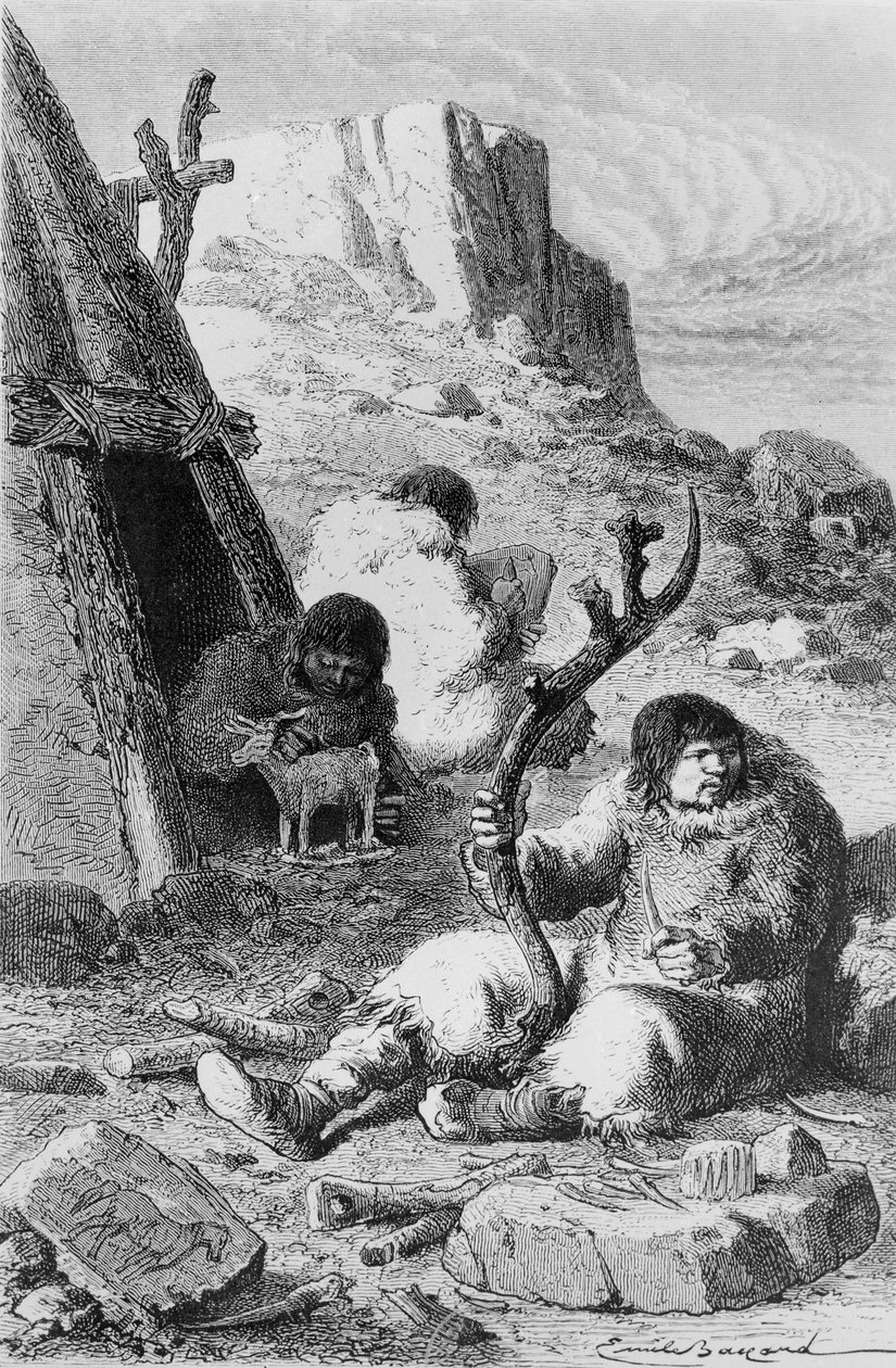 نشر فنانو ما قبل التاريخ ، من LHomme Primitif بواسطة Louis Figuier ، Hachette ، 1870 بواسطة المدرسة الفرنسية