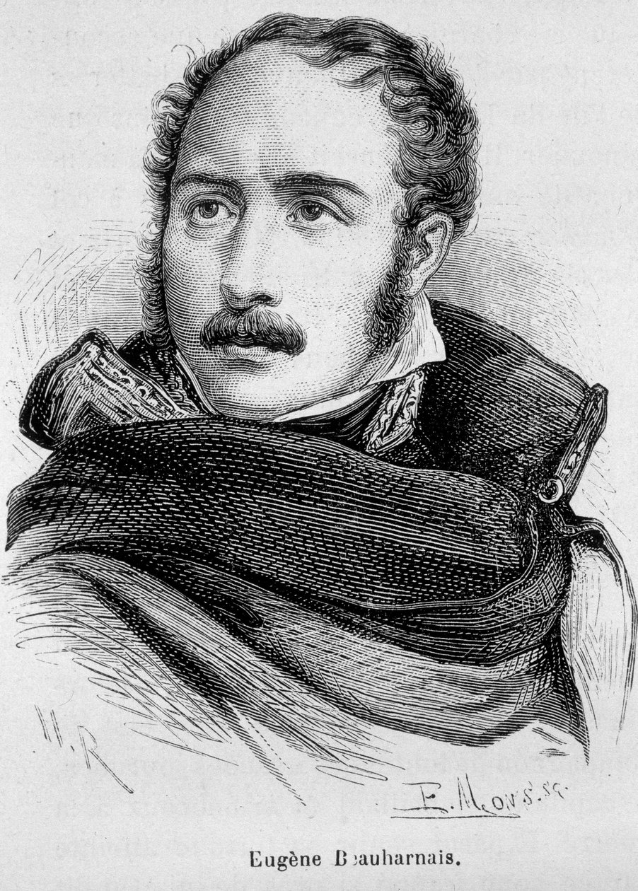 الأمير يوجين روز دي بوارنيه (1781-1824 ، ابن ألكسندر دي بوارنيه وجوزفين) - في "L'Histoire de France" "هنري مارتن بواسطة المدرسة الفرنسية