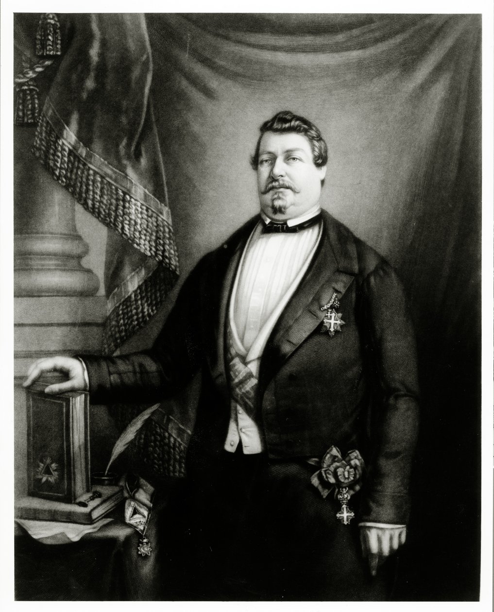 الأمير لوسيان مراد بصفته سيدًا كبيرًا في Grand Orient de France ، c.1855 بواسطة المدرسة الفرنسية