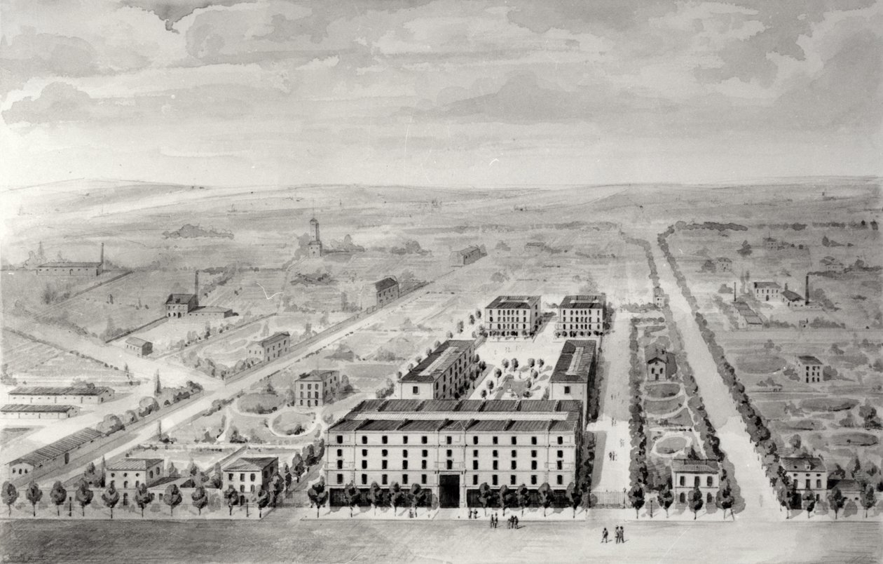 مشروع تطوير الإسكان في نابليون ، 58 شارع روشكوارت ، باريس ، 1849 (مرحاض على ورق) بواسطة المدرسة الفرنسية