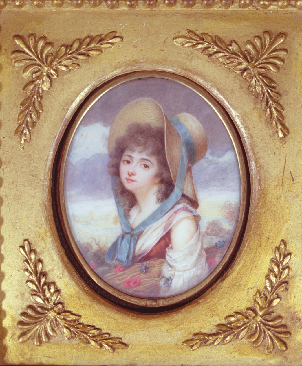 Pulcherie de Valence يحمل مجموعة من القمح مع الخشخاش وزهور الذرة ، ج. 1783 (مرحاض) بواسطة المدرسة الفرنسية