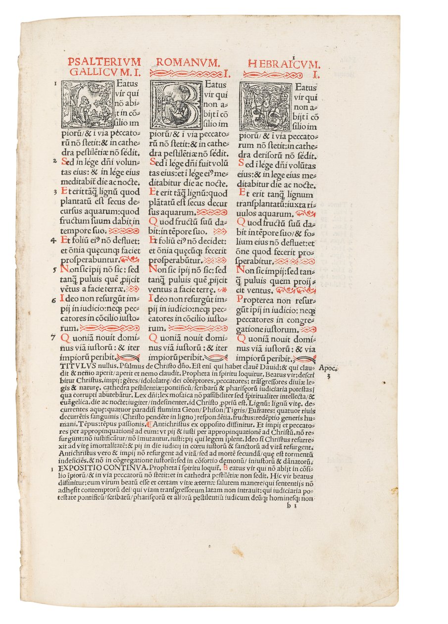 Quincuplex Psalterium ، تم تحريره بواسطة Jacques Le Fèvre d&39;Etaples ، باريس: Henri Estienne ، الطبعة الثانية بواسطة المدرسة الفرنسية