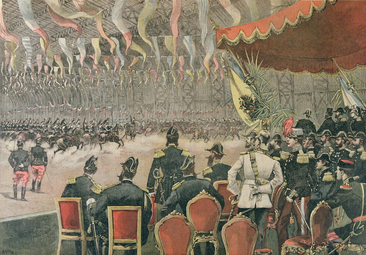 استقبال القيصر ألكسندر الثالث (1845-1894) في باريس ، توضيح من لو بيتيت جورنال ، نوفمبر 1893 بواسطة المدرسة الفرنسية