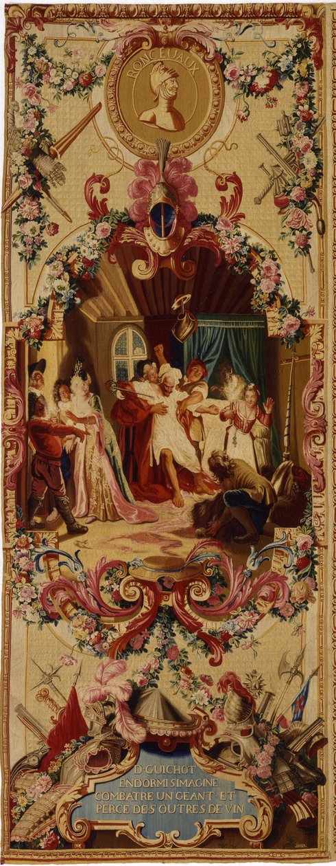 نسيج Regence Gobelins مع قصة Don Quixote ، 1717-18 بواسطة المدرسة الفرنسية