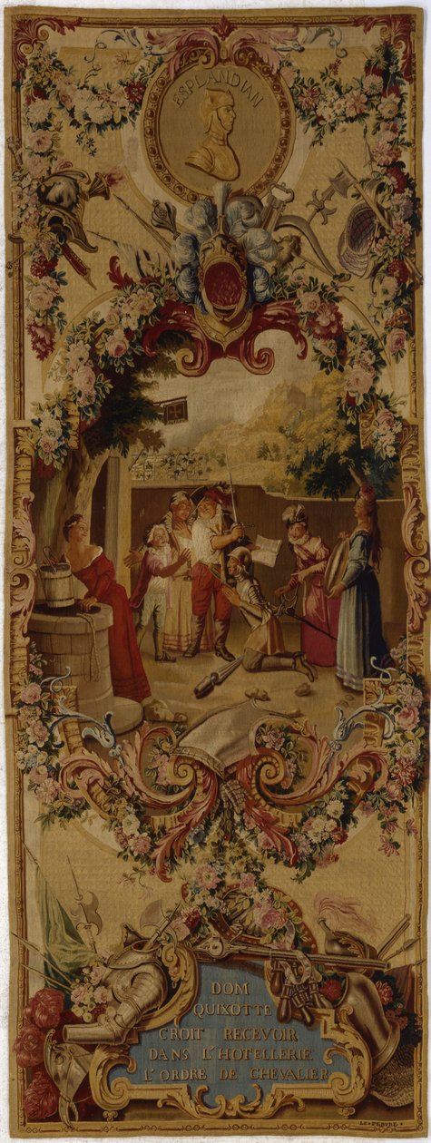 نسيج Regence Gobelins مع قصة Don Quixote ، 1717-18 بواسطة المدرسة الفرنسية