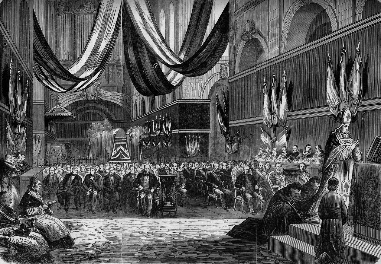 خدمة دينية تكريما للجنرالات كليمان توماس (1809-1871) وكلود ليكومت (1817-1871) في كنيسة سانت لويس دي فرساي بواسطة المدرسة الفرنسية