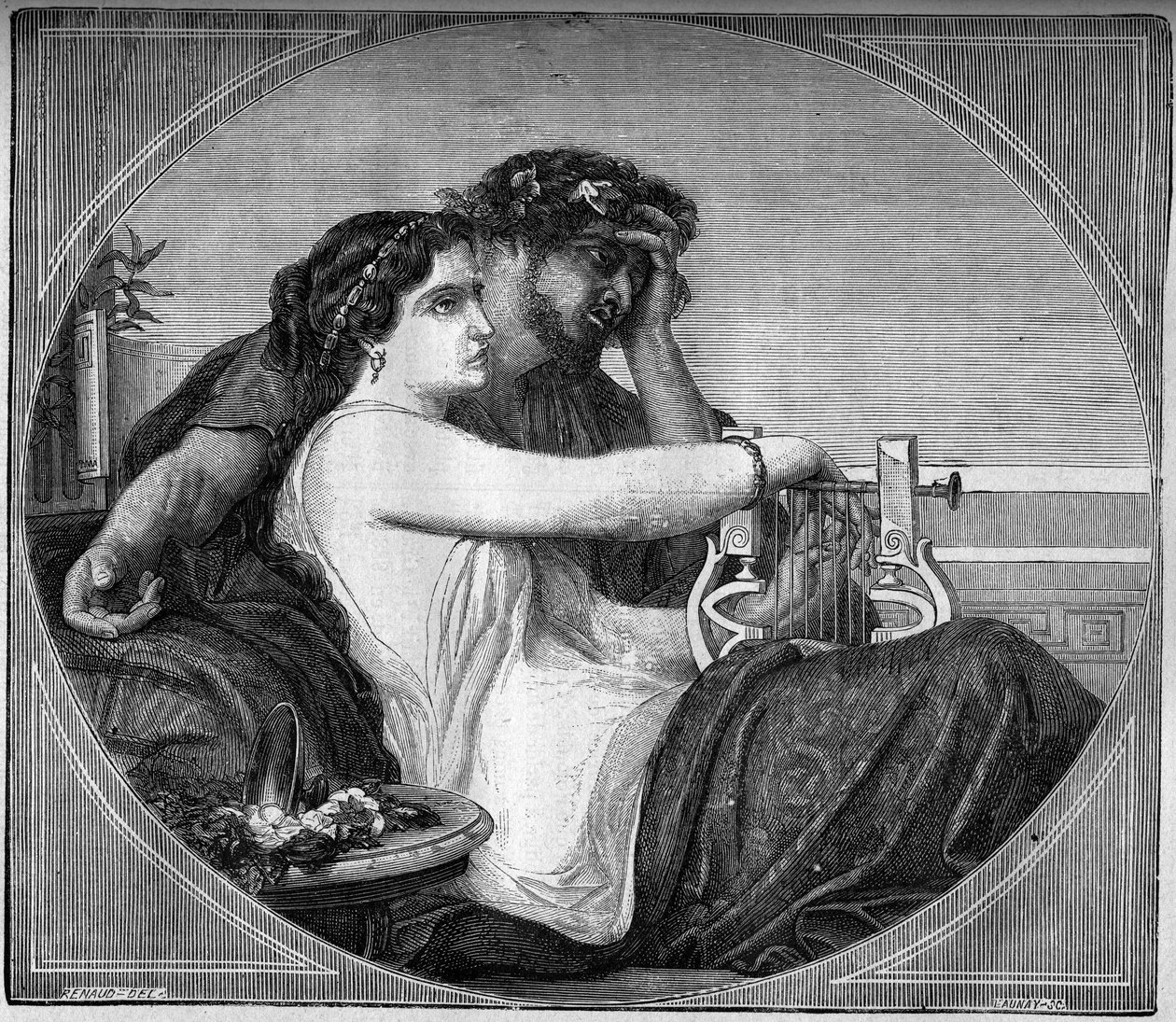 تمثيل ليسبي (ليسبيا) وكاتول (87-54 قبل الميلاد) شاعر لاتيني: كرس الشاعر العديد من القصائد للعاهرة الشابة التي كان يحبها. نقش في "تاريخ الدعارة والفجور بين جميع شعوب العالم من العصور القديمة وحتى القرن الماضي" بواسطة المدرسة الفرنسية