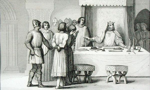 أصدر روبرت الثاني (970-1031) المتآمرين ، من "تاريخ فرنسا" ، الذي نُشر عام 1840 (نقش) بواسطة المدرسة الفرنسية